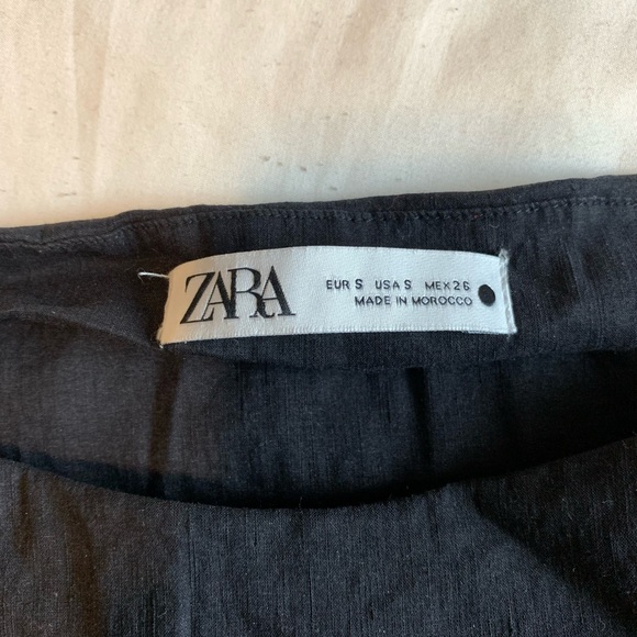 ZARA BLACK WRAP AROUND LONG SLEEVE TOP SIZE S - Picture 4 of 4